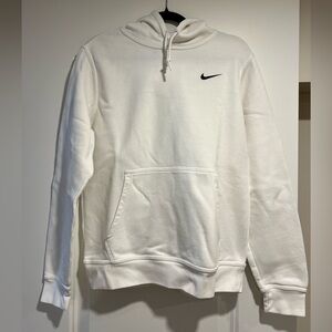 Nike Classic White Hoodie with Black Swoosh